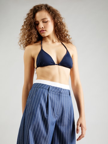 Tommy Jeans - Triángulo Top de bikini en azul: frente