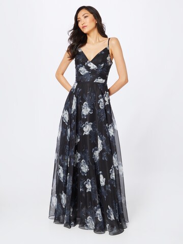 mascara Evening Dress in Black: front