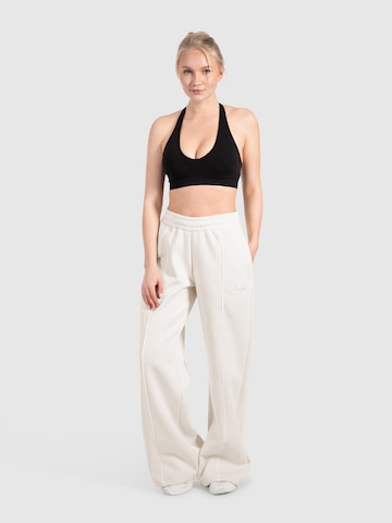 Loosefit Pantalon Smilodox en beige : devant