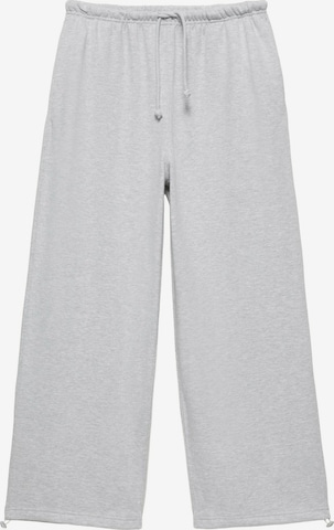 Pull&Bear Wide leg Trousers in Grey: front