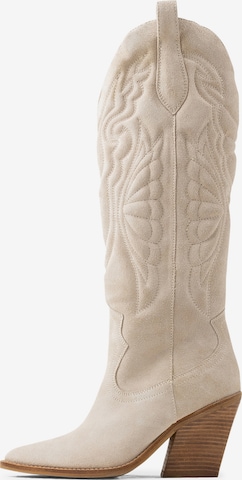 BRONX Cowboy Boots 'New-Kole' in Beige: front