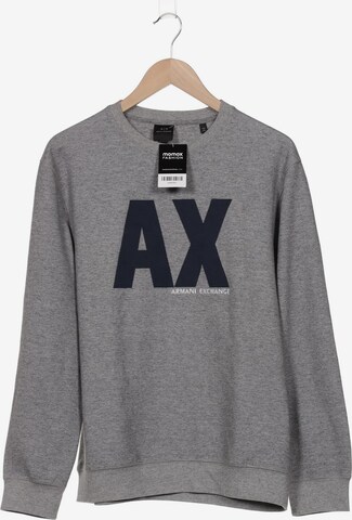 ARMANI EXCHANGE Sweatshirt & Zip-Up Hoodie in M in Grey: front