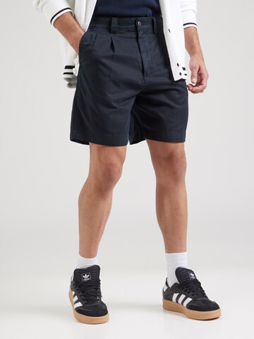 Abercrombie & Fitch Loose fit Pleat-front trousers in Black: front