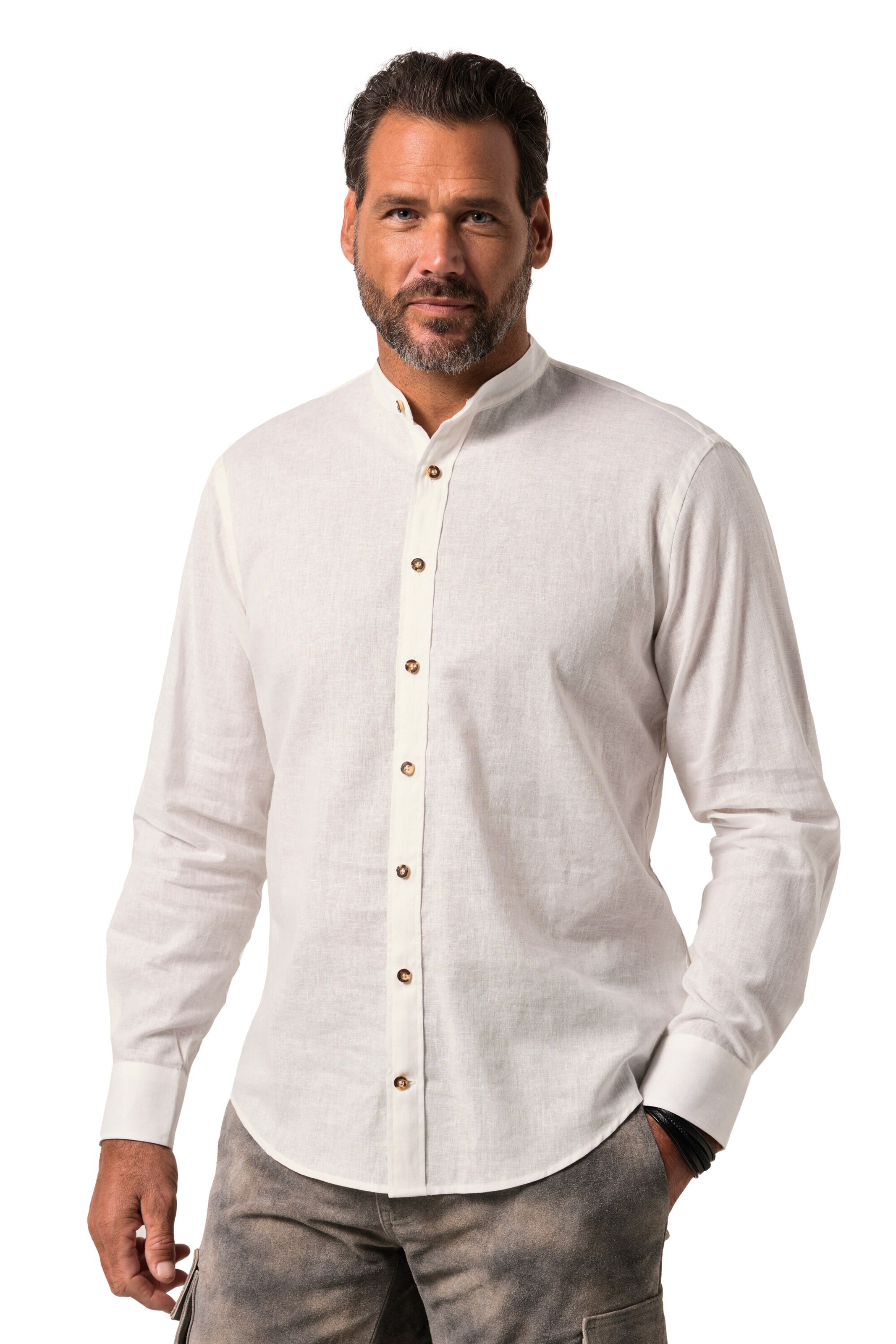 JP1880 Regular fit Button Up Shirt in White: front