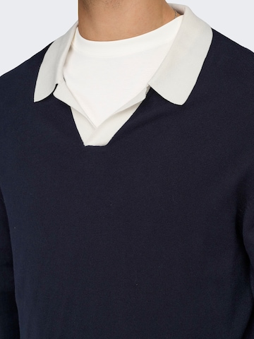 Only & Sons Sweater 'ONSADRIAN' in Blue