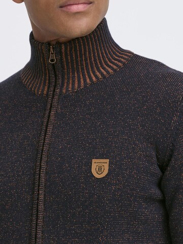 INDICODE JEANS Gebreid vest 'Andy' in Blauw