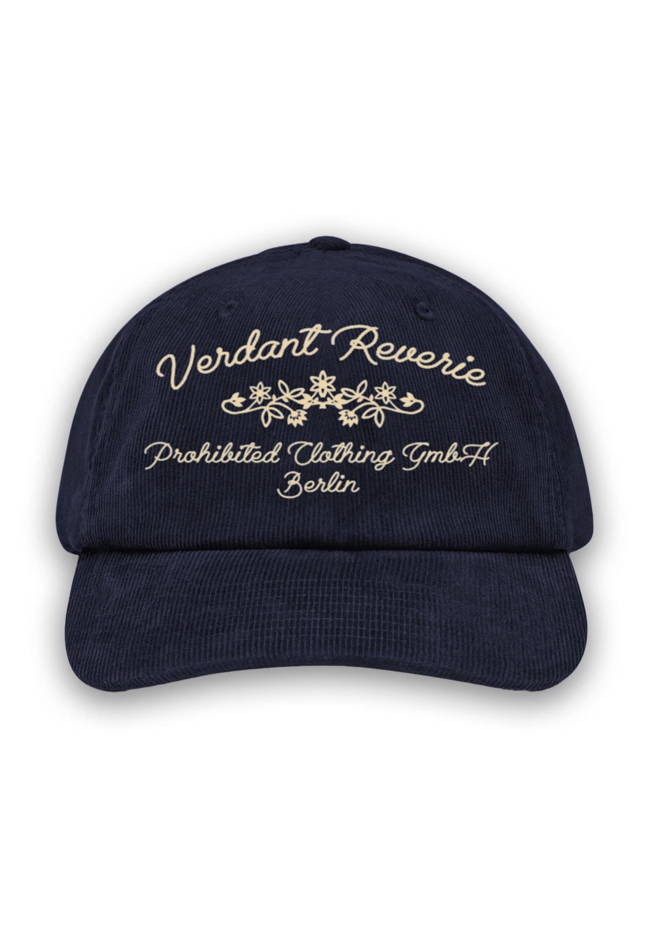 Prohibited Casquette 'Verdant Reverie' en crème / bleu marine, Vue avec produit