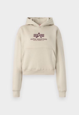 Sweat-shirt ALPHA INDUSTRIES en beige : devant