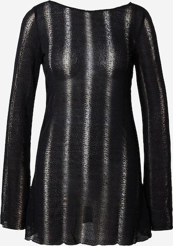 Robes en maille 'ALISHA' BDG Urban Outfitters en noir : devant