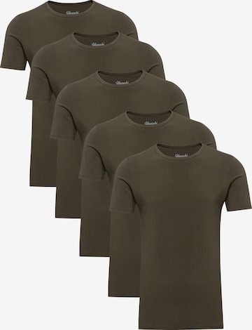 yazubi Shirt 'Mythic Crew Neck' in Green: front