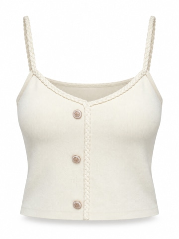 Ombre Top in Beige: Vorderseite