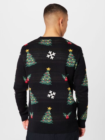 Kronstadt Regular Fit Pullover 'Christmas' in Schwarz