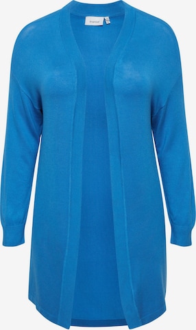 Fransa Curve Zip-Up Hoodie ' BLUME ' in Blue: front