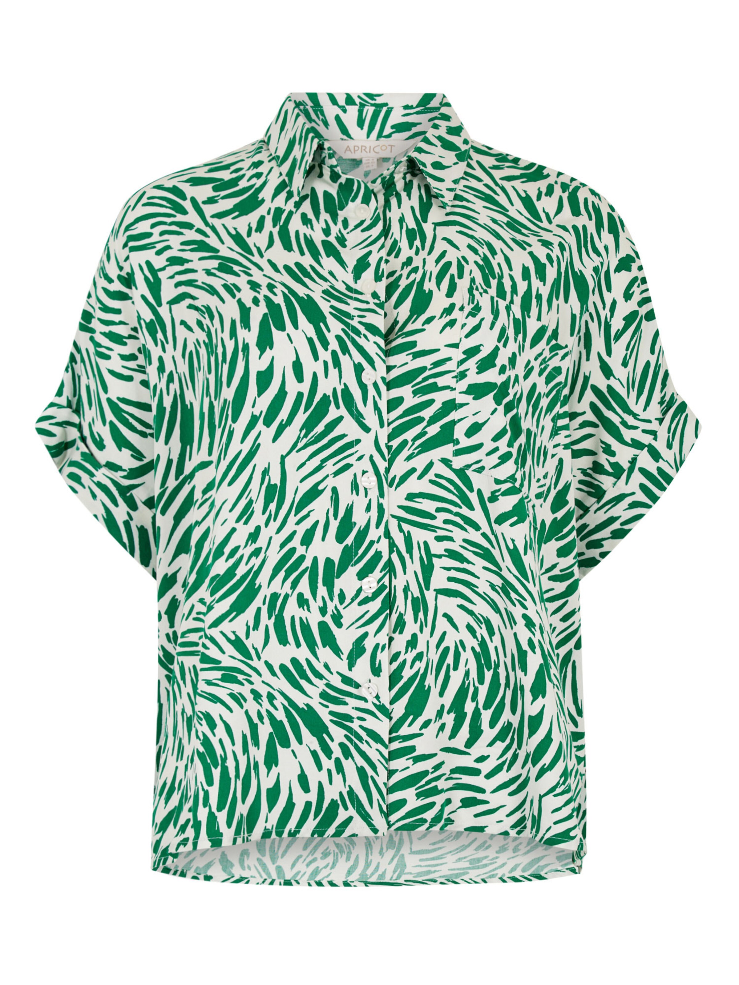 Apricot Bluse in Grün: Vorderseite