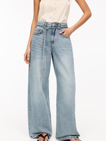 Baggy Jean Pull&Bear en bleu : devant