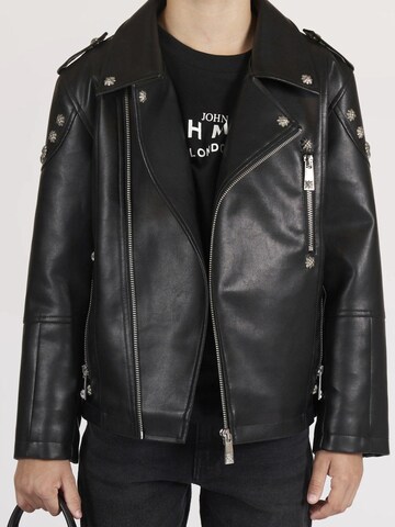 John Richmond Between-Season Jacket 'Biker' in Black: front