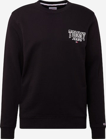 Tommy Jeans Sweatshirt in Zwart: voorkant