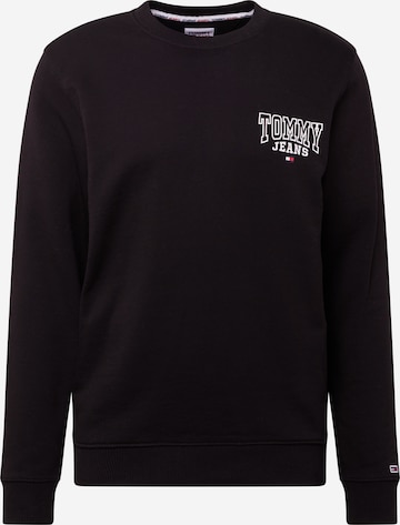 Tommy Jeans Sweatshirt in Black: front