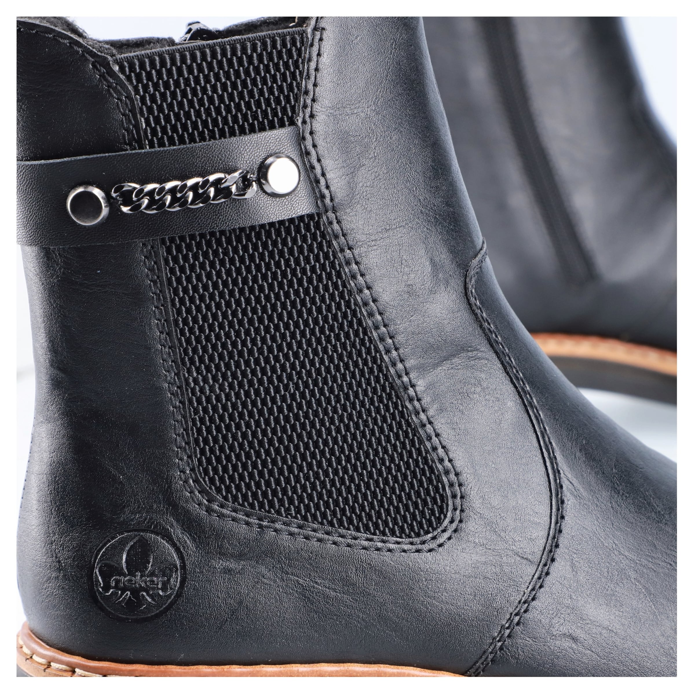 Rieker Y6271 - Stivaletti Chelsea Donna In Pelle Morbida Con Soletta Confortevole