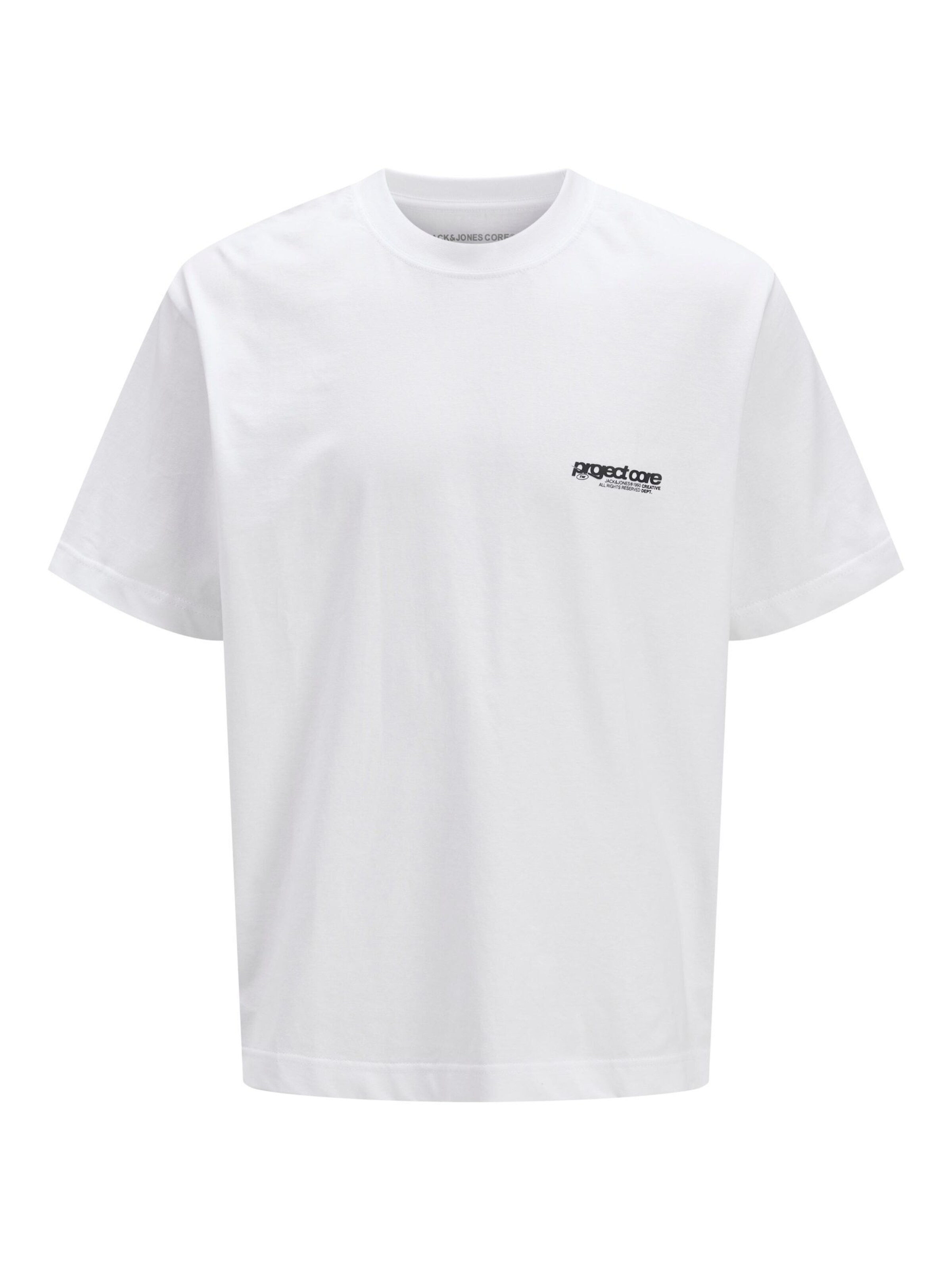 T-Shirt 'Union Back' Jack & Jones Junior en blanc : devant