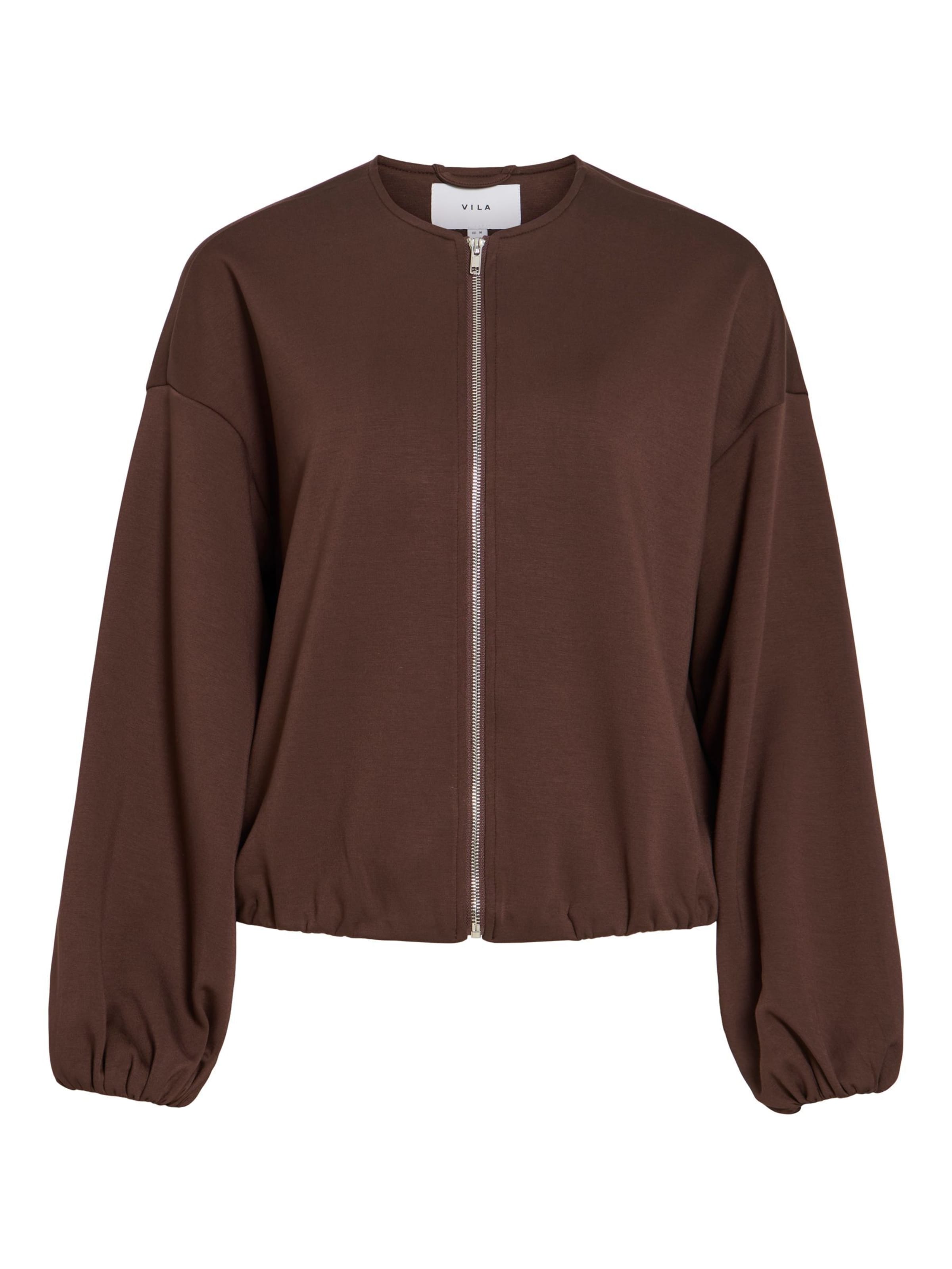 Cardigan 'VIMEFLECA' VILA en marron : devant