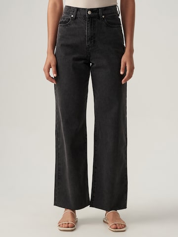 The Fated Wide leg Jeans 'SAIL ' i svart: framsida