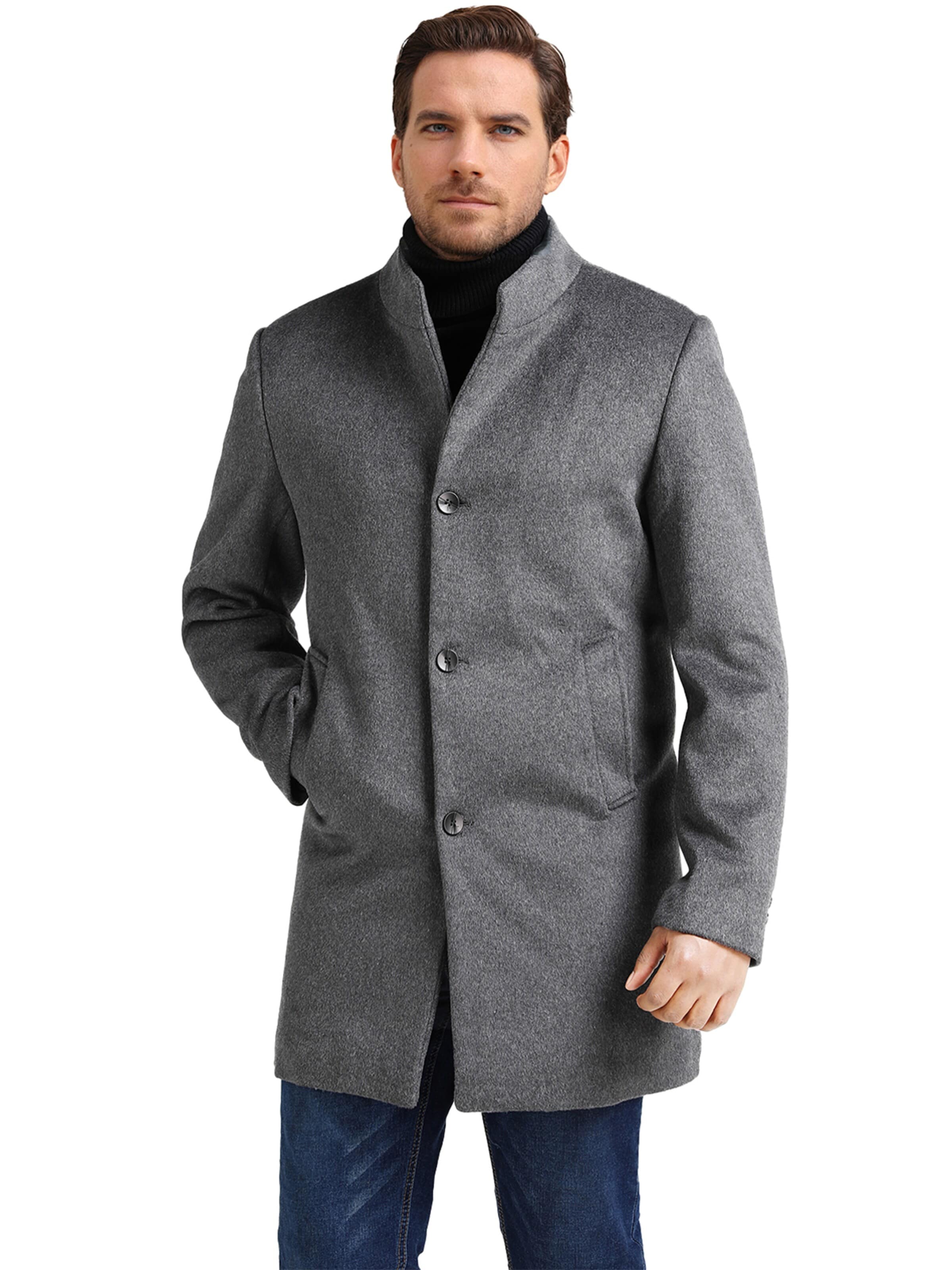 YOUTHUP Winter Coat 'Winterfester' in Grey: front