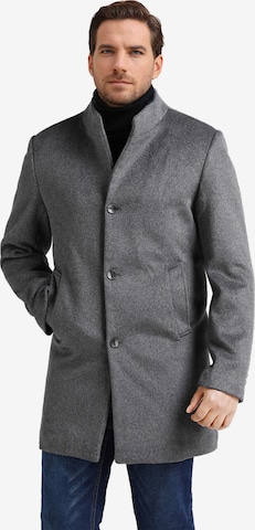 YOUTHUP Winter Coat 'Winterfester' in Grey: front