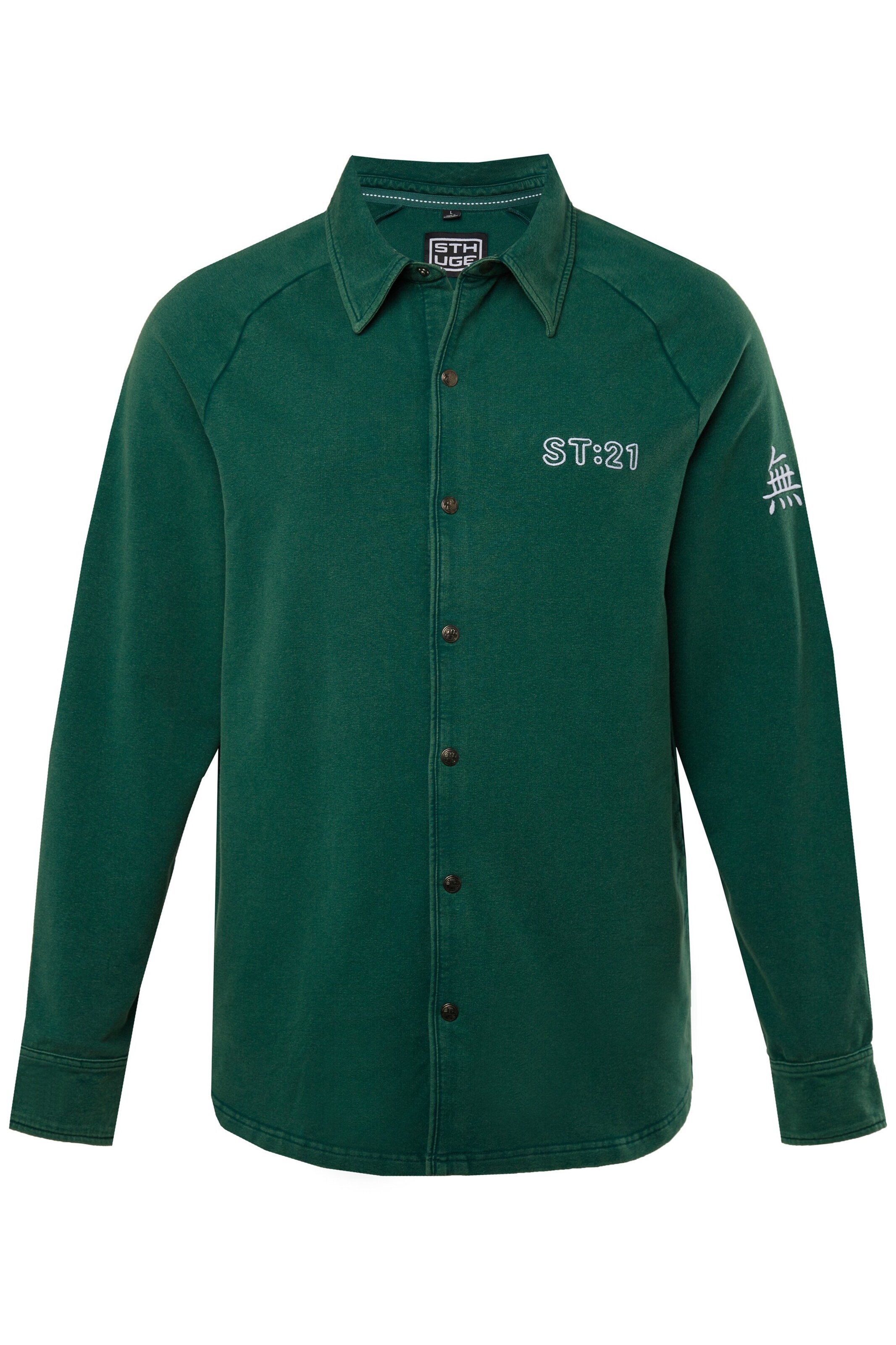 STHUGE Regular fit Overhemd in Groen: voorkant