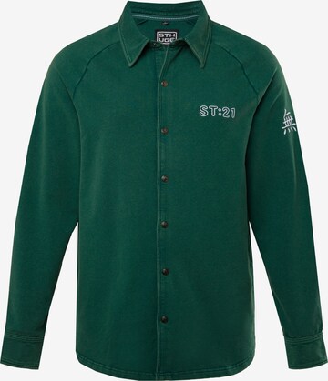 STHUGE Regular fit Button Up Shirt in Green: front