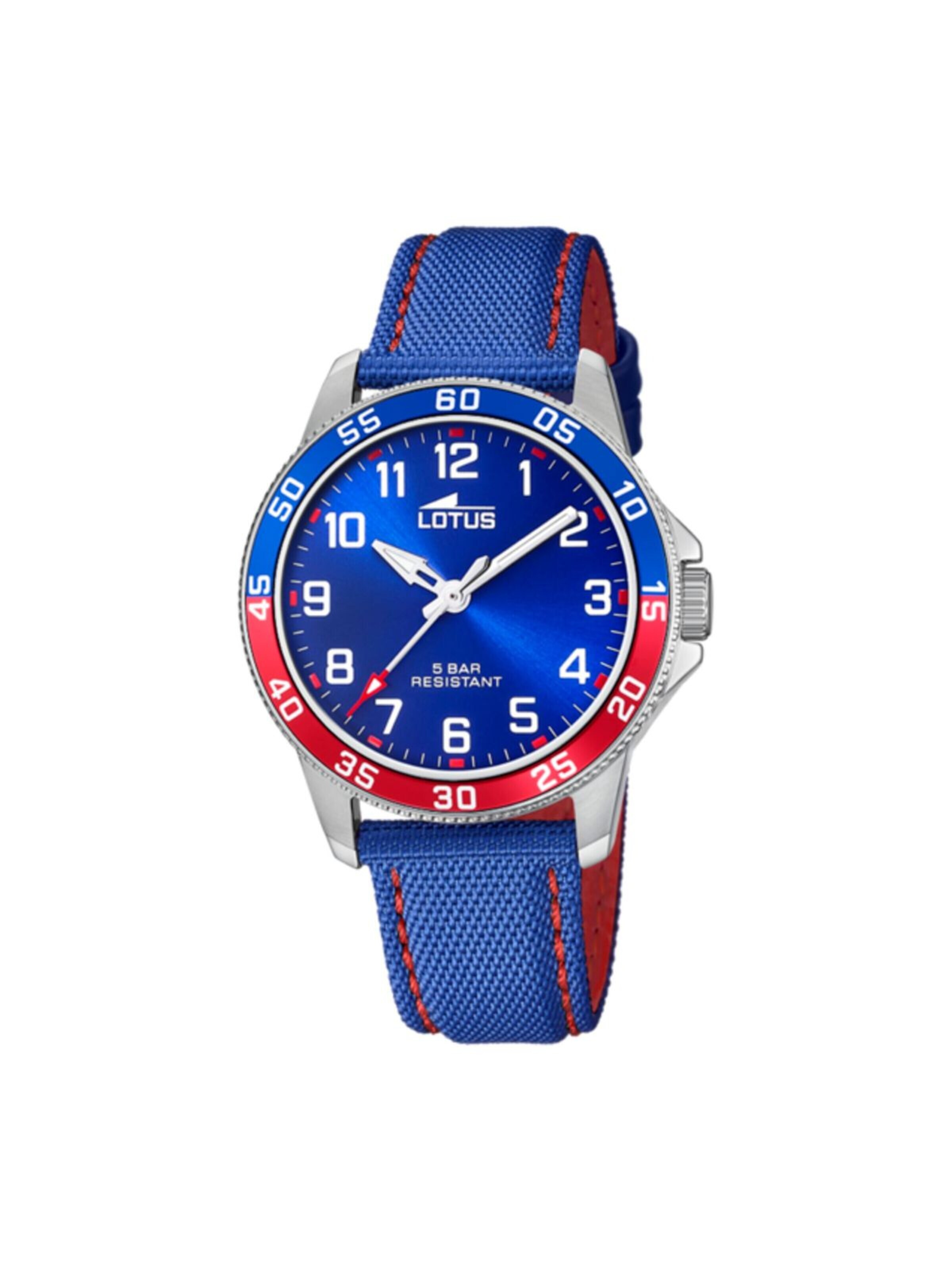 Montre à affichage analogique 'Junior Collection' Lotus en bleu : devant