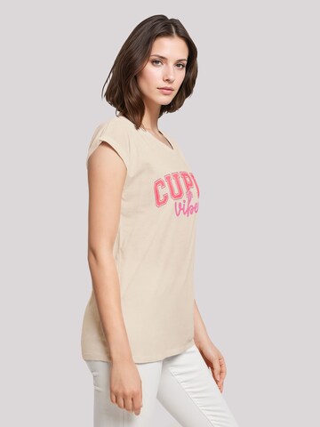T-shirt 'Cupid Vibes Valentinstag Amor' F4NT4STIC en beige