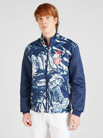 Veste de sport 'FC Bayern Anthem' ADIDAS PERFORMANCE en bleu : devant