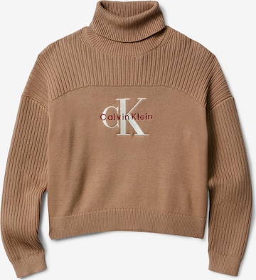 Calvin Klein Jeans Neulepaita värissä ruskea: etupuoli