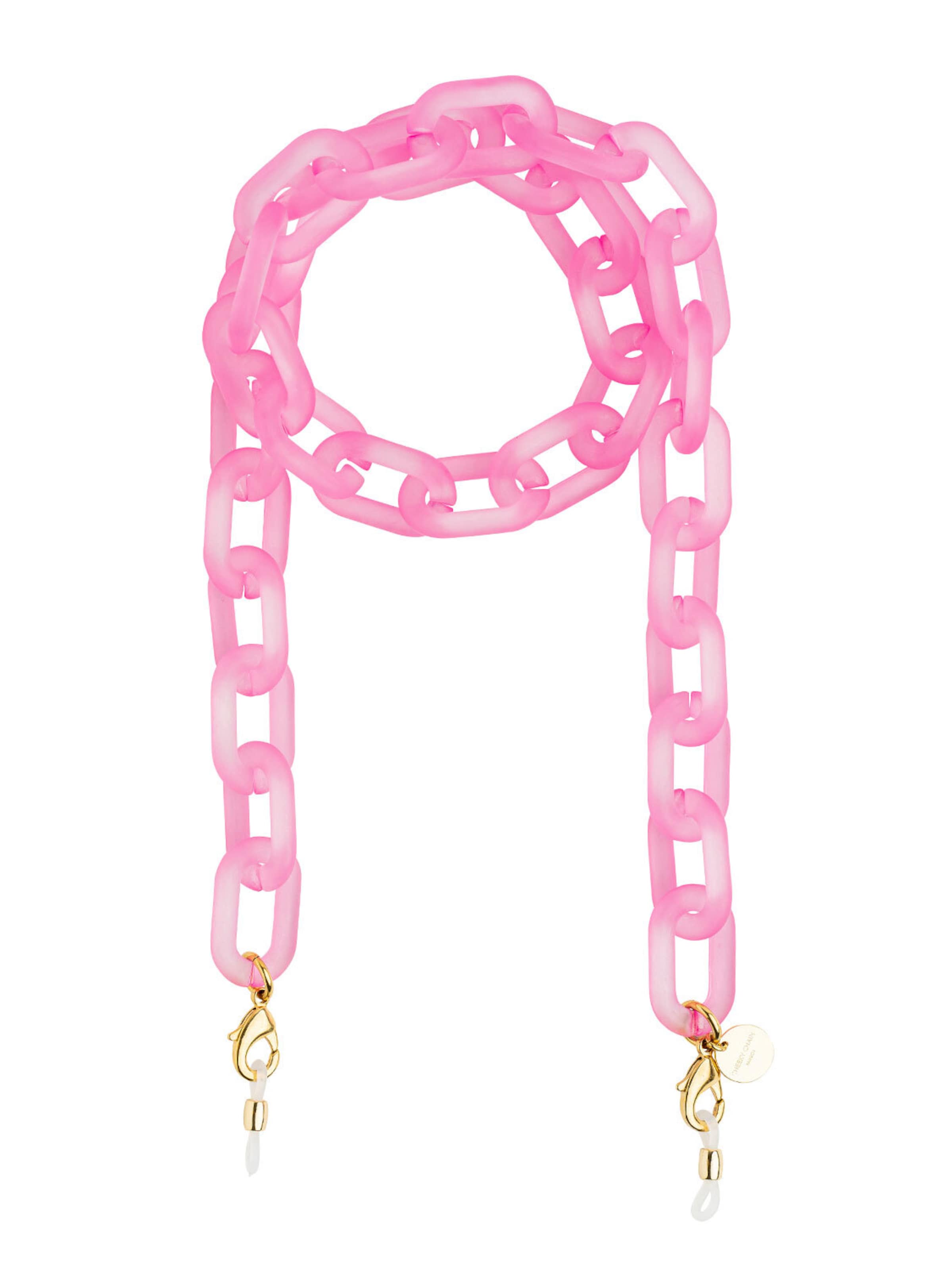 Cheeky Chain Munich Necklace 'Icy' in Pink: front