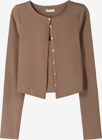 Cardigan Bershka en beige : devant