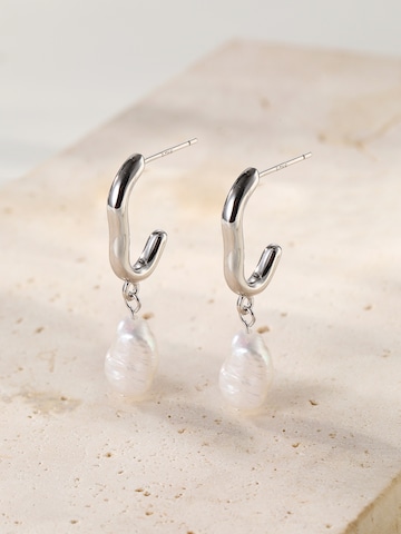 Hey Happiness Ohrringe 'Chunky Pearl'‌‌‌‌‌‌‌‌‌ in Silber