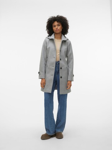 VERO MODA Between-Seasons Coat 'VINCECHELSEA' in Grey