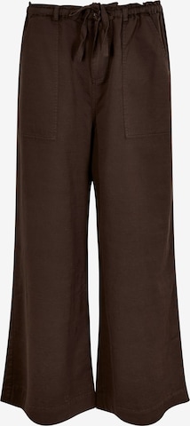 Apricot Paper Bag Waist Wide Leg Trousers ' ' in Braun: Vorderseite