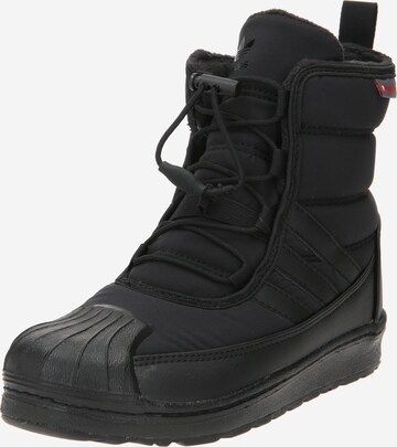 Bottes de neige 'Superstar' ADIDAS ORIGINALS en noir : devant