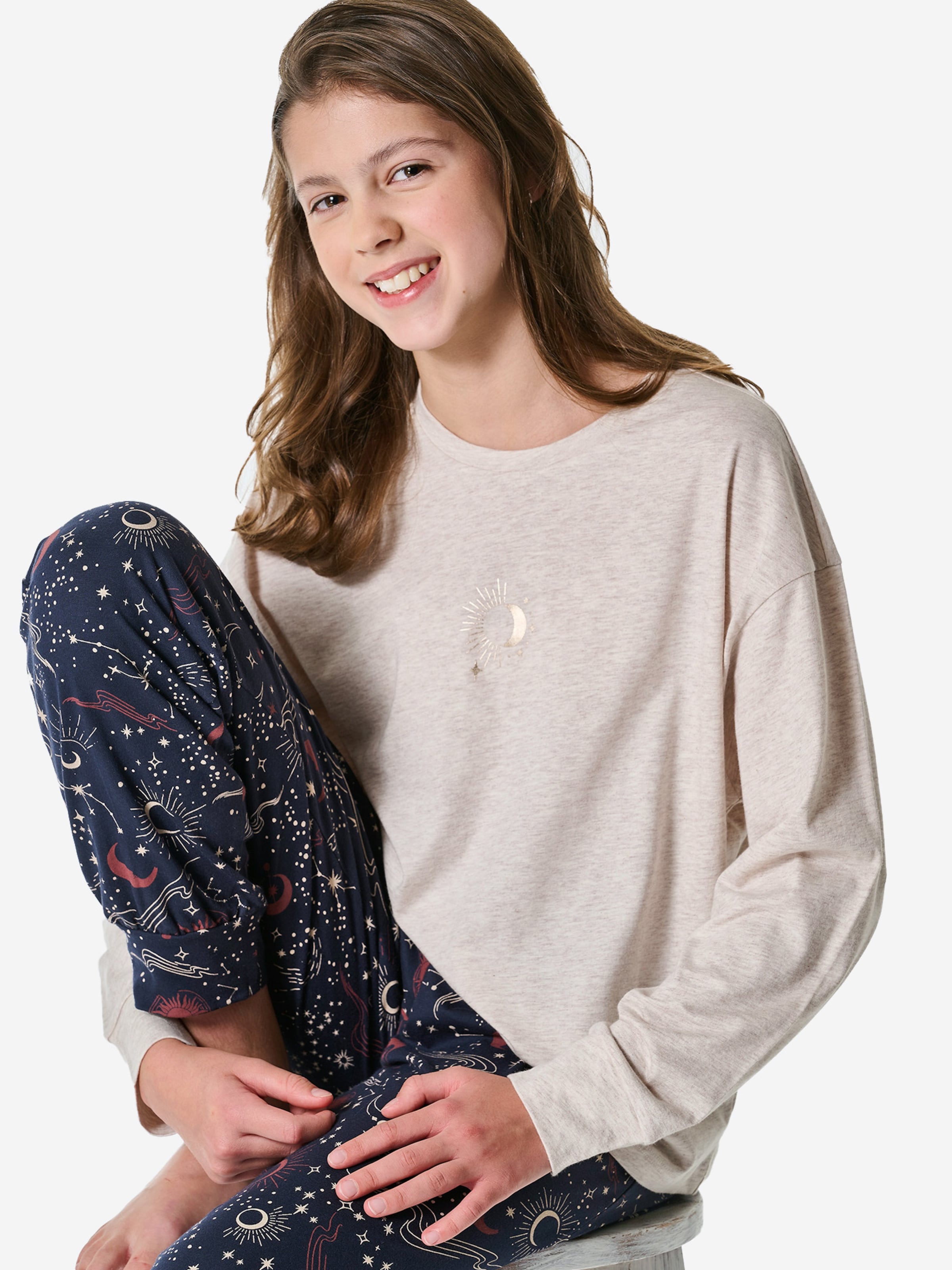 Pyjama ' Family ' SCHIESSER en beige