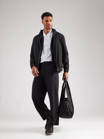 BOSS Zip-Up Hoodie 'Saggy' in Black