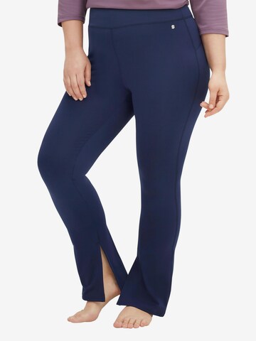 SHEEGO Slim fit Workout Pants in Blue: front