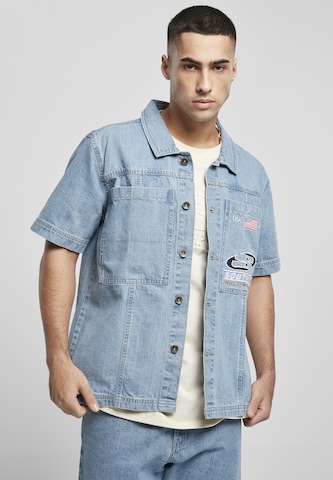 SOUTHPOLE Comfort fit Button Up Shirt in Blue: front