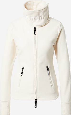 BENCH Fleece Jacket 'FUNNEL' in White: front