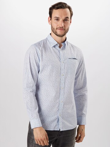 mėlyna JACK & JONES Standartinis modelis Marškiniai 'Matthew': priekis