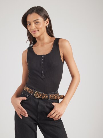 ONLY Top 'ONLSIMPLE' in Schwarz: Vorderseite