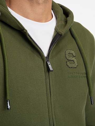 SPITZBUB Zip-Up Hoodie ' Dominik ' in Green