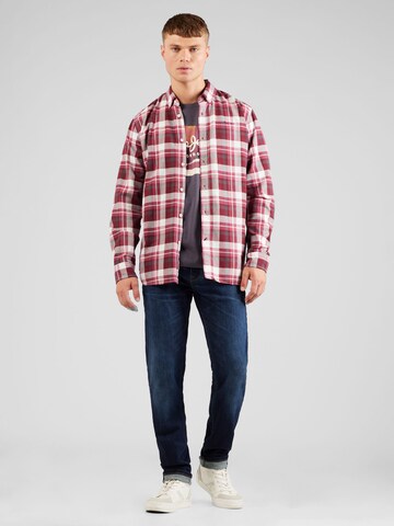 Pepe Jeans - Regular Fit Camisa 'Cressing' em vermelho