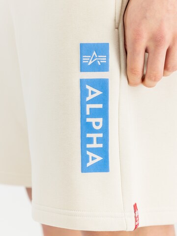 ALPHA INDUSTRIES Regular Trousers in Beige